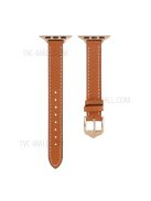 PU Leather Smart Watch Band Wrist Strap 14mm Width for Apple Watch Series 10 42mm / 9 8 7 41mm / 6 5 4 SE SE (2022) SE (2023) 40mm / 3 2 1 38mm - Style 21