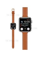 PU Leather Smart Watch Band Wrist Strap 14mm Width for Apple Watch Series 10 42mm / 9 8 7 41mm / 6 5 4 SE SE (2022) SE (2023) 40mm / 3 2 1 38mm - Style 21