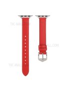 PU Leather Smart Watch Band Wrist Strap 14mm Width for Apple Watch Series 10 42mm / 9 8 7 41mm / 6 5 4 SE SE (2022) SE (2023) 40mm / 3 2 1 38mm - Style 4