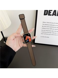   PU Leather Strap for Apple Watch Series 10 42mm / 9 8 7 41mm / SE (2023) SE (2022) SE 6 5 4 40mm / 3 2 1 38mm Magnetic Buckle Band - Khaki