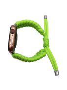 Pulling Adjustable Braided Rope Wrist Strap Replacement Watch Band for Apple Watch Series 10 42mm / 9 8 7 41mm / 6 5 4 SE SE (2022) SE (2023) 40mm / 3 2 1 38mm - Green