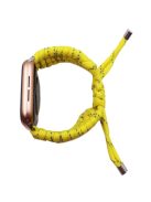 Pulling Adjustable Braided Rope Wrist Strap Replacement Watch Band for Apple Watch Series 10 42mm / 9 8 7 41mm / 6 5 4 SE SE (2022) SE (2023) 40mm / 3 2 1 38mm - Lemon Yellow