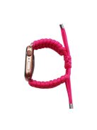 Pulling Adjustable Braided Rope Wrist Strap Replacement Watch Band for Apple Watch Series 10 42mm / 9 8 7 41mm / 6 5 4 SE SE (2022) SE (2023) 40mm / 3 2 1 38mm - Pink