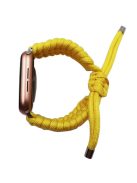 Pulling Adjustable Braided Rope Wrist Strap Replacement Watch Band for Apple Watch Series 10 42mm / 9 8 7 41mm / 6 5 4 SE SE (2022) SE (2023) 40mm / 3 2 1 38mm - Yellow