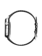 QIALINO Top-Layer Cowhide Leather Watch Band Replacement for Apple Watch Series 10 42mm / 9 8 7 41mm / SE (2023) SE (2022) SE 6 5 4 40mm / 3 2 1 38mm - Black