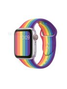 Rainbow Style Silicone Smart Watch Strap for Apple Watch SE/Series 6/5/4 44mm / Series 3/2/1 42mm