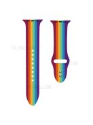 Rainbow Style Silicone Smart Watch Strap for Apple Watch SE/Series 6/5/4 44mm / Series 3/2/1 42mm