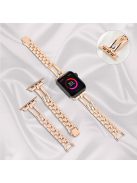 Replace Band for Apple Watch Series 10 46mm / Ultra 2 Ultra 49mm /  Series 9 8 7 45mm / 6 5 4 SE (2023) SE (2022) SE 44mm / 3 2 1 42mm Zinc Alloy Strap - Rose Gold