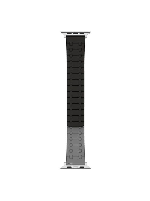 Replacement Strap For Apple Watch Series 10 42mm / 9 8 7 41mm / 6 5 4 SE (2022) SE (2023) SE 40mm / 3 2 1 38mm Silicone Magnetic Watch Band - Black / Grey