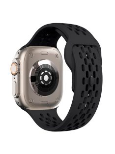   Replacement Strap for Apple Watch Series 10 42mm / 9 8 7 41mm / SE (2023) SE (2022) SE 6 5 4 40mm / 3 2 1 38mm Mesh Hole Watch Band -  Black