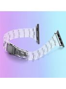 Resin Band for Apple Watch Series 10 46mm / Ultra 2 Ultra 49mm /  Series 9 8 7 45mm / 6 5 4 SE (2023) SE (2022) SE 44mm / 3 2 1 42mm Jelly Watch Strap - Transparent Black