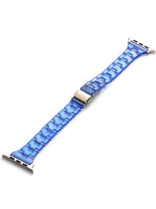 Resin Band for Apple Watch Series 10 46mm / Ultra 2 Ultra 49mm /  Series 9 8 7 45mm / 6 5 4 SE (2023) SE (2022) SE 44mm / 3 2 1 42mm Jelly Watch Strap - Transparent Dark Blue