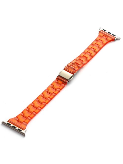 Resin Band for Apple Watch Series 10 46mm / Ultra 2 Ultra 49mm /  Series 9 8 7 45mm / 6 5 4 SE (2023) SE (2022) SE 44mm / 3 2 1 42mm Jelly Watch Strap - Transparent Orange