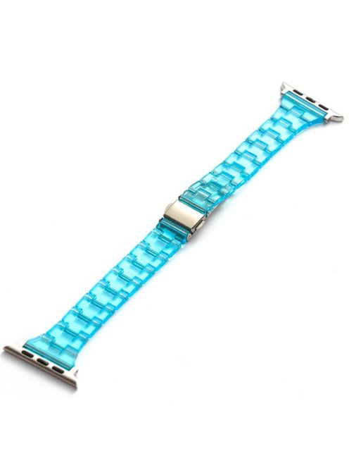 Resin Band for Apple Watch Series 10 46mm / Ultra 2 Ultra 49mm /  Series 9 8 7 45mm / 6 5 4 SE (2023) SE (2022) SE 44mm / 3 2 1 42mm Jelly Watch Strap - Transparent Sky Blue