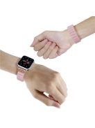 Resin Watch Band for Apple Watch Series 10 46mm / Ultra 2 Ultra 49mm /  Series 9 8 7 45mm / 6 5 4 SE (2023) SE (2022) SE 44mm / 3 2 1 42mm , Tube Bead Bracelet - Pink