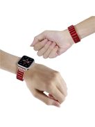 Resin Watch Band for Apple Watch Series 10 46mm / Ultra 2 Ultra 49mm /  Series 9 8 7 45mm / 6 5 4 SE (2023) SE (2022) SE 44mm / 3 2 1 42mm , Tube Bead Bracelet - Red