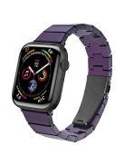 Resin Watchband for Apple Watch Series 10 46mm / Ultra 2 Ultra 49mm /  Series 9 8 7 45mm / 6 5 4 SE (2023) SE (2022) SE 44mm / 3 2 1 42mm Wrist Strap - Purple Carbon Fiber