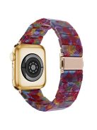 Resin Watchband for Apple Watch Series 10 46mm / Ultra 2 Ultra 49mm /  Series 9 8 7 45mm / 6 5 4 SE (2023) SE (2022) SE 44mm / 3 2 1 42mm Wrist Strap - Rainbow