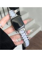 Resin+Zinc Alloy Strap for Apple Watch Series 10 42mm  /  Series 9 8 7 41mm  /  SE (2023) SE (2022) SE 6 5 4 40mm  /  3 2 1 38mm Band - Silver Splicing