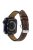 Retro Genuine Leather Replacement Band Narrow Smart Watch Wrist Strap for Apple Watch Series 10 46mm / Ultra 2 Ultra 49mm / 9 8 7 45mm / SE (2023) SE (2022) SE 6 5 4 44mm / 3 2 1 42mm - Brown