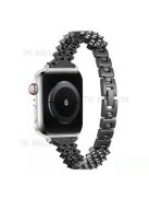 Rhinestone Aluminium Alloy Watch Band Metal Strap Bracelet for Apple Watch Series 10 42mm / 9 8 7 41mm / 6 5 4 SE SE (2022) SE (2023) 40mm / 3 2 1 38mm - Black