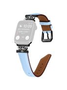 Rhinestone Band for Apple Watch Series 10 42mm / 9 8 7 41mm / SE (2023) SE (2022) SE 6 5 4 40mm / 3 2 1 38mm Black Buckle Watch Strap - Blue