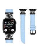 Rhinestone Band for Apple Watch Series 10 42mm / 9 8 7 41mm / SE (2023) SE (2022) SE 6 5 4 40mm / 3 2 1 38mm Black Buckle Watch Strap - Blue