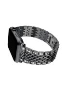 Rhinestone Decor Metal Smart Watch Strap for Apple Watch Series 10 42mm / 9 8 7 41mm / SE (2023) SE (2022) SE 6 5 4 40mm / 3 2 1 38mm - Black