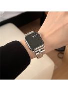 Rhinestone Decor Strap For Apple Watch Series 10 42mm / 9 8 7 41mm / SE (2023) SE (2022) SE 6 5 4 40mm / 3 2 1 38mm Genuine Cow Leather Band - Apricot