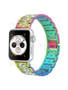 Rhinestone Decor Watch Band Stainless Steel Strap Bracelet for Apple Watch Series 10 42mm / 9 8 7 41mm / 6 5 4 SE SE (2022) SE (2023) 40mm / 3 2 1 38mm - Multi-Color