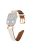 Rhinestone Watch Band for Apple Watch Series 10 42mm / 9 8 7 41mm / SE (2023) SE (2022) SE 6 5 4 40mm / 3 2 1 38mm Genuine Cowhide Leather Strap with Rose Gold Buckle - Apricot