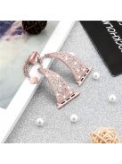 Rhinestones Decor Strap for Apple Watch Series 10 42mm / 9 8 7 41mm / SE (2023) SE (2022) SE 6 5 4 40mm / 3 2 1 38mm Alloy Band - Rose Pink