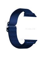 Rhombus Nylon Watch Strap Adjustable Elastic Watchband Bracelet for Apple Watch Ultra 49mm / Ultra 2 49mm / Series 9 45mm / SE (2023) 44mm / Series 8 45mm / 7 45mm / Series 4 / 5 / 6 44mm / Series 1 / 2 / 3 42mm / SE 44mm / SE (2022) 44mm - Blue