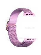 Rhombus Nylon Watch Strap Adjustable Elastic Watchband Bracelet for Apple Watch Ultra 49mm / Ultra 2 49mm / Series 9 45mm / SE (2023) 44mm / Series 8 45mm / 7 45mm / Series 4 / 5 / 6 44mm / Series 1 / 2 / 3 42mm / SE 44mm / SE (2022) 44mm - Purple