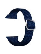 Rhombus Sport Nylon Strap Adjustable Elastic Watchband Bracelet for Apple Watch Series 10 42mm / 9 8 7 41mm / 6 5 4 SE SE (2022) SE (2023) 40mm / 3 2 1 38mm - Blue