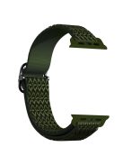 Rhombus Sport Nylon Strap Adjustable Elastic Watchband Bracelet for Apple Watch Series 10 42mm / 9 8 7 41mm / 6 5 4 SE SE (2022) SE (2023) 40mm / 3 2 1 38mm - Green