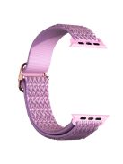 Rhombus Sport Nylon Strap Adjustable Elastic Watchband Bracelet for Apple Watch Series 10 42mm / 9 8 7 41mm / 6 5 4 SE SE (2022) SE (2023) 40mm / 3 2 1 38mm - Purple