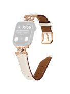 Rose Gold Buckle Strap for Apple Watch Series 10 42mm / 9 8 7 41mm / SE (2023) SE (2022) SE 6 5 4 40mm / 3 2 1 38mm Watch Band - Apricot