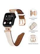 Rose Gold Buckle Strap for Apple Watch Series 10 42mm / 9 8 7 41mm / SE (2023) SE (2022) SE 6 5 4 40mm / 3 2 1 38mm Watch Band - Apricot