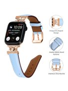 Rose Gold Buckle Strap for Apple Watch Series 10 42mm / 9 8 7 41mm / SE (2023) SE (2022) SE 6 5 4 40mm / 3 2 1 38mm Watch Band - Blue