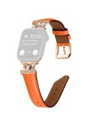 Rose Gold Buckle Strap for Apple Watch Series 10 42mm / 9 8 7 41mm / SE (2023) SE (2022) SE 6 5 4 40mm / 3 2 1 38mm Watch Band - Orange