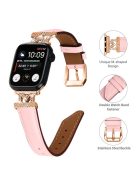 Rose Gold Buckle Strap for Apple Watch Series 10 42mm / 9 8 7 41mm / SE (2023) SE (2022) SE 6 5 4 40mm / 3 2 1 38mm Watch Band - Pink