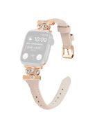 Rose Gold Buckle Strap for Apple Watch Series 10 42mm / 9 8 7 41mm / SE (2023) SE (2022) SE 6 5 4 40mm / 3 2 1 38mm Wrist Band - Apricot