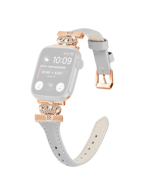 Rose Gold Buckle Strap for Apple Watch Series 10 42mm / 9 8 7 41mm / SE (2023) SE (2022) SE 6 5 4 40mm / 3 2 1 38mm Wrist Band - Grey