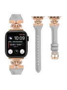 Rose Gold Buckle Strap for Apple Watch Series 10 42mm / 9 8 7 41mm / SE (2023) SE (2022) SE 6 5 4 40mm / 3 2 1 38mm Wrist Band - Grey