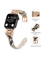 Rose Gold Buckle Watch Strap for Apple Watch Series 10 42mm / 9 8 7 41mm / SE (2023) SE (2022) SE 6 5 4 40mm / 3 2 1 38mm - Snake Texture