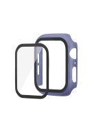 Rubberized PC + Tempered Glass Watch Case for Apple Watch SE / SE (2022) / Series 6 / 5 / 4 44mm - Blue