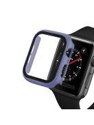 Rubberized PC + Tempered Glass Watch Case for Apple Watch SE / SE (2022) / Series 6 / 5 / 4 44mm - Blue