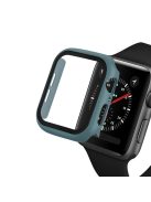 Rubberized PC + Tempered Glass Watch Case for Apple Watch SE / SE (2022) / Series 6 / 5 / 4 44mm - Dark Green