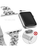 Semicircle 3-Bead Metal Watch Replacement Band for Apple Watch Series 10 42mm / 9 8 7 41mm / 6 5 4 SE SE (2022) SE (2023) 40mm / 3 2 1 38mm - Silver